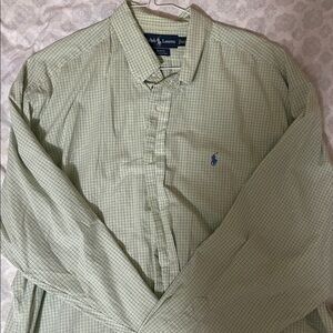 Ralph Lauren Light Green Plaid Men's Shirt